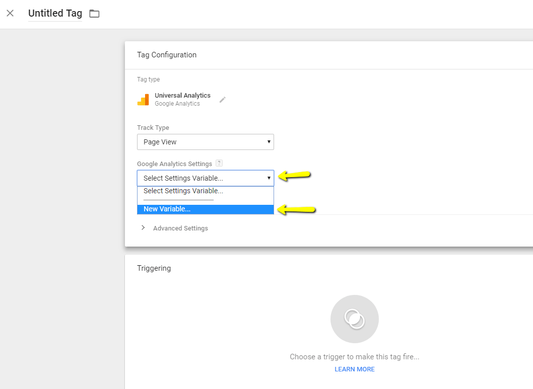 gtm add universal analytics