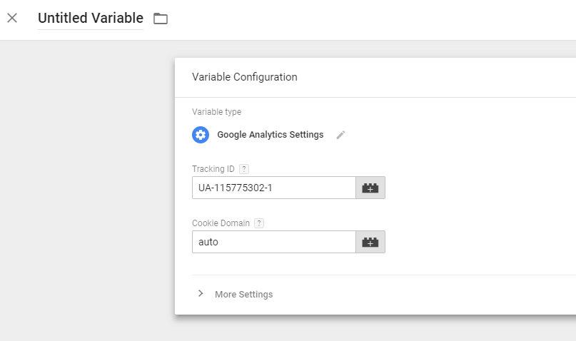 gtm add google analytics variable