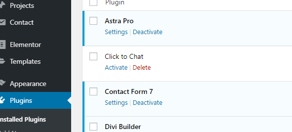 You can find the newly added form plugin in the list of existing plugins on the dashboard.
