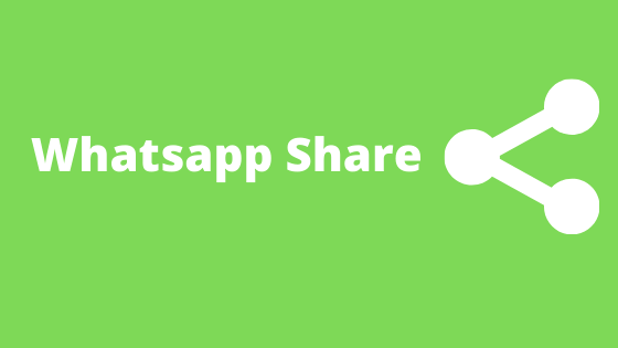 Whatsapp plugin is the best way to add share option to a wordpress site