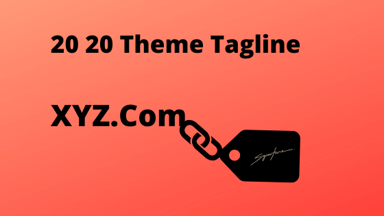 It is pretty simple to change a website's tagline on 20 20 theme 