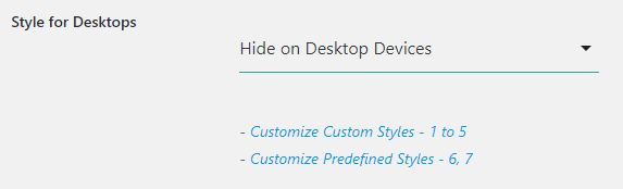 Hide Styles Based On Device